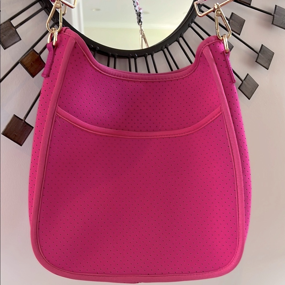 Guitar strap/gold hardware/hot Pink Shoulder Bag/crossbody bag